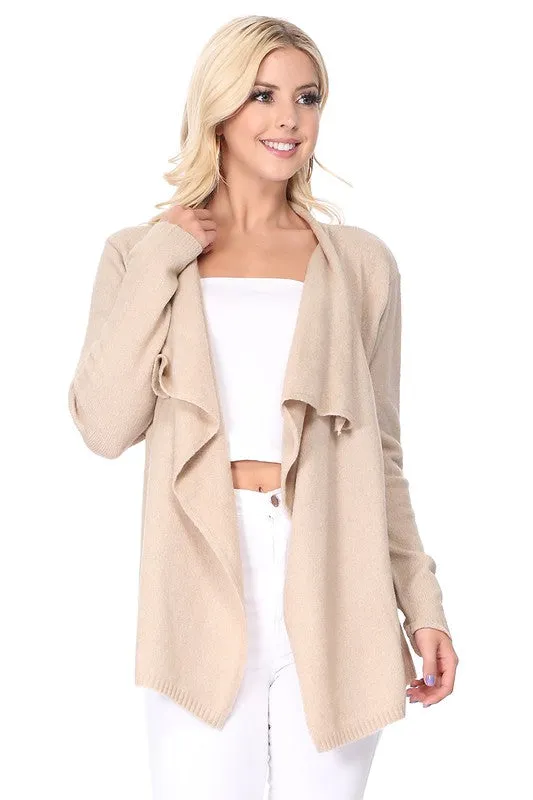 Draped Stylish Cape Sweater Cardigan