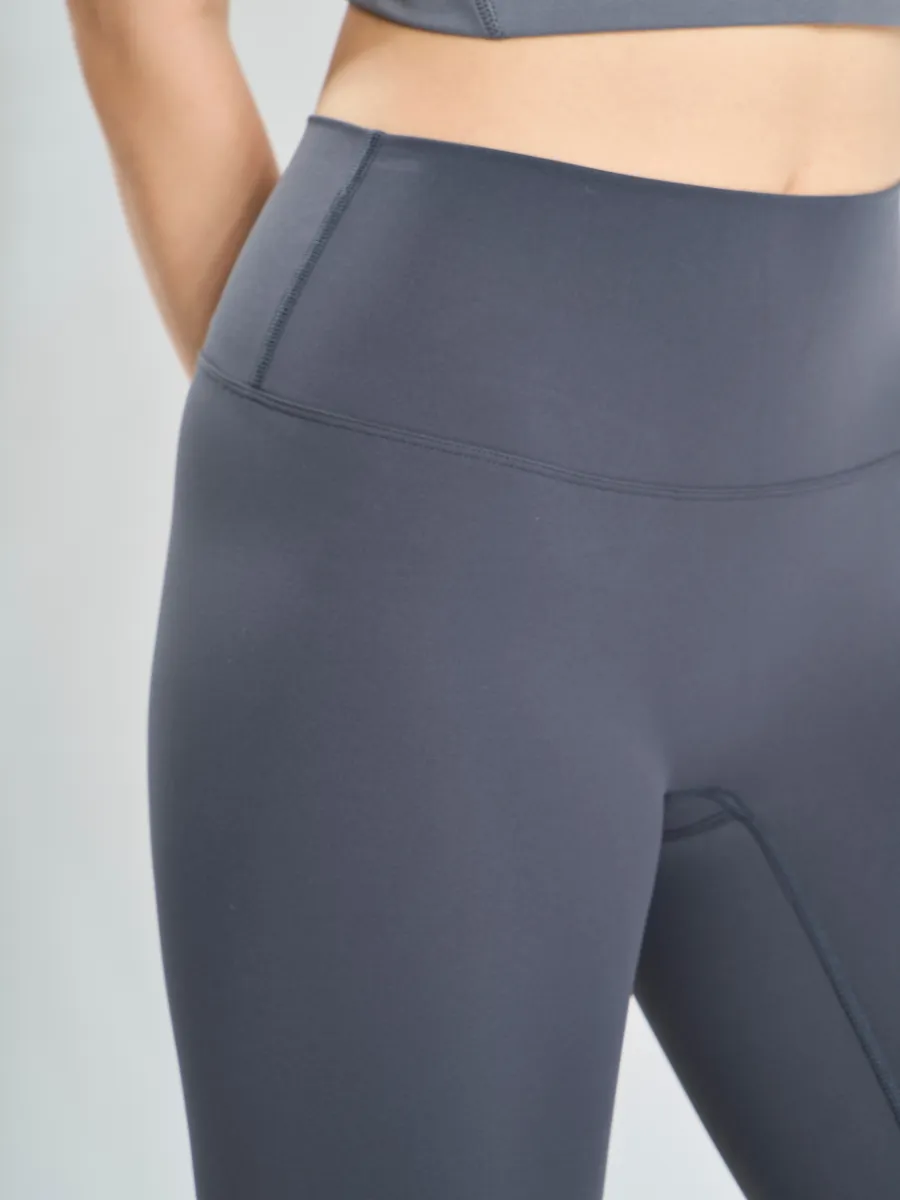 Easy Stretch Crop 21” *Seamless Leggings in Charcoal Blue