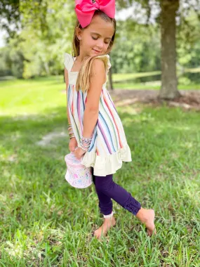 Eggplant Button Leggings Solids