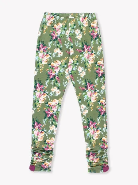 Enchanted Garden Ruched Bow Leggings