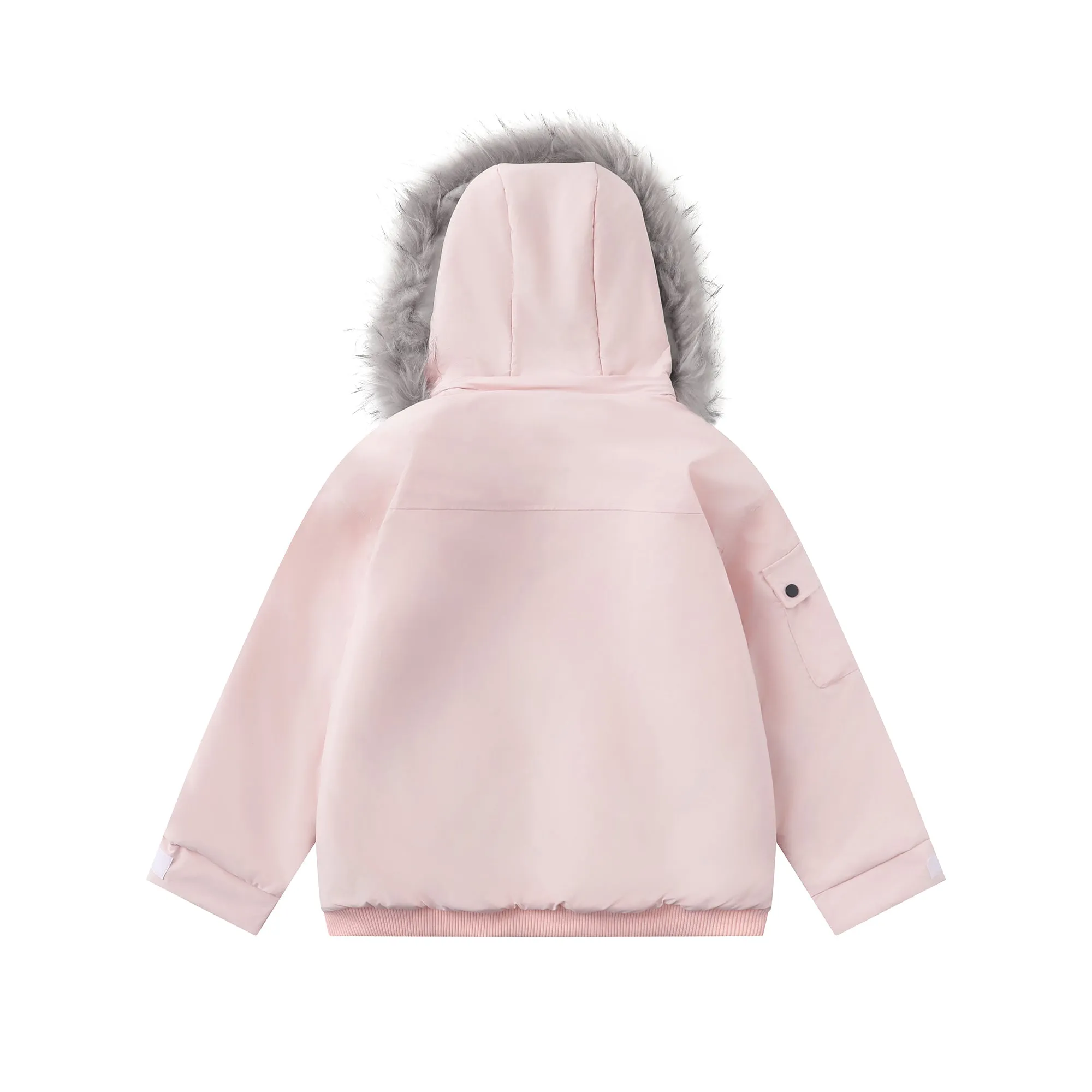 Faire Echo Pink Fur Collar Winter Coat