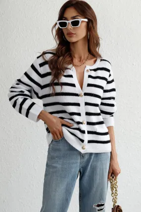 Fall For You Striped Knit Cardigan - 6 Colors