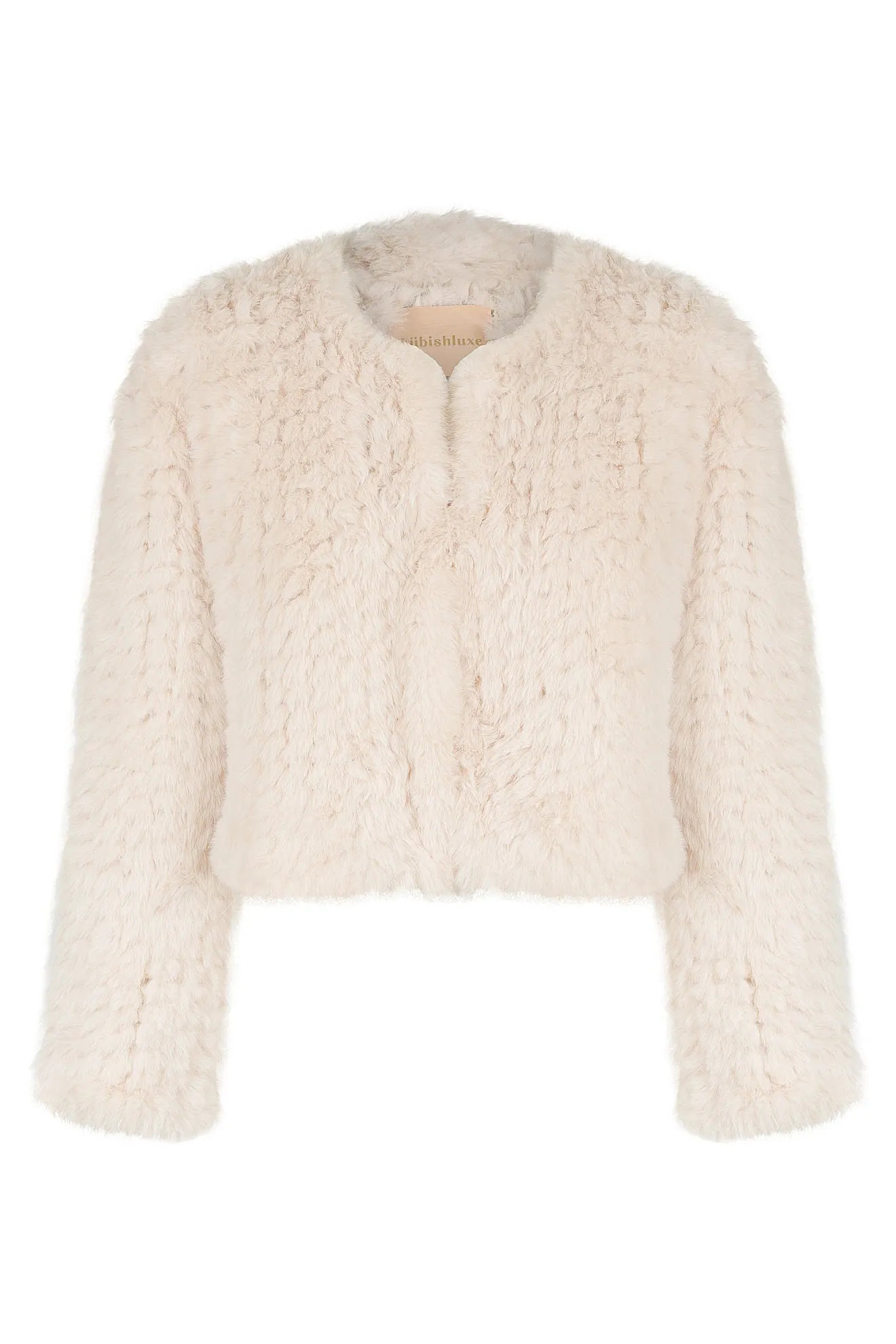 Faux Lola Crop Jacket - Oatmeal