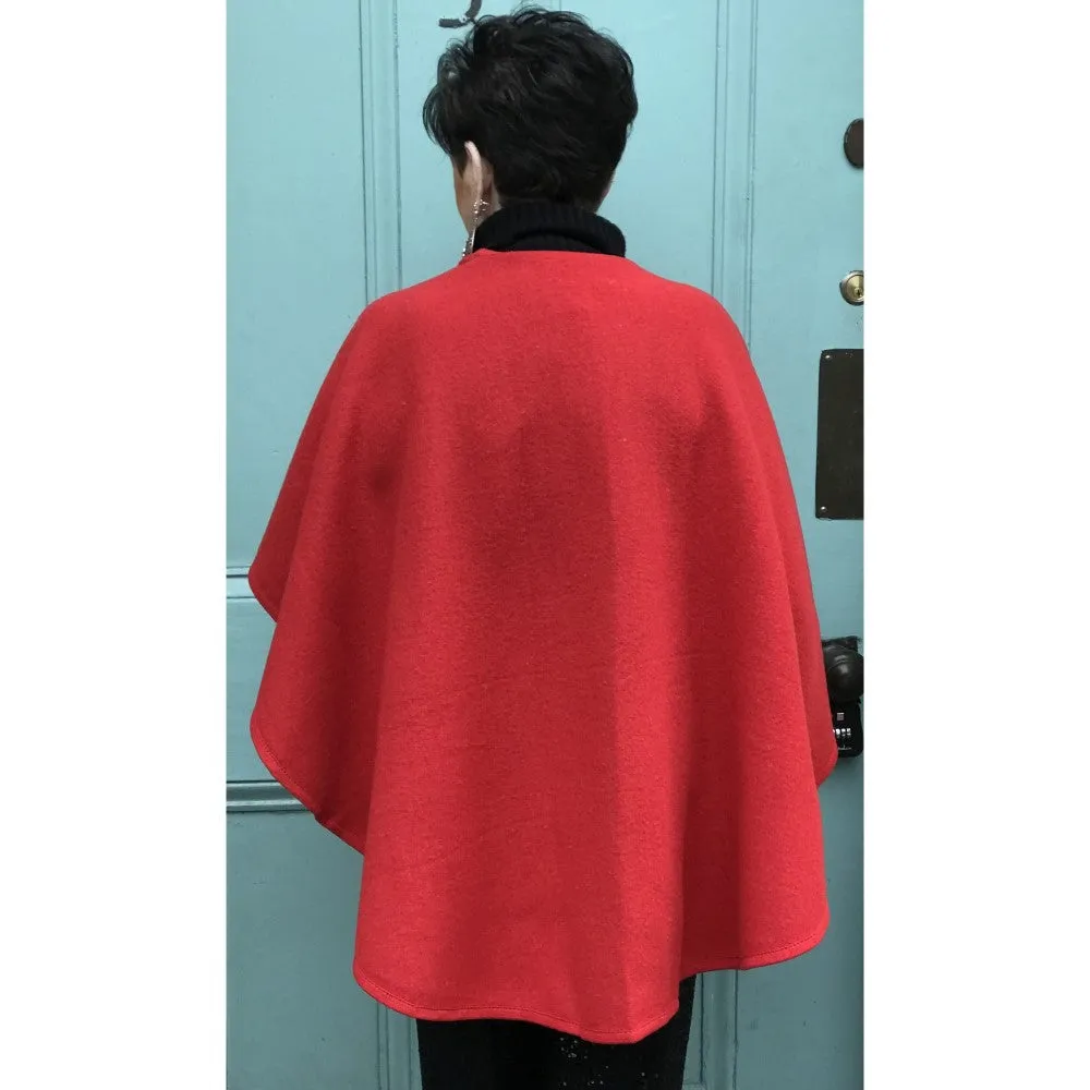 Felted Cape (Available in Red, Beige and Pink)