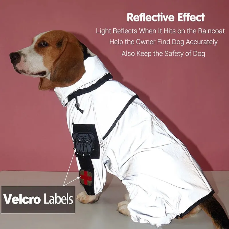 Full Cover Fitted Freedom Quality Reflective Dog Raincoat