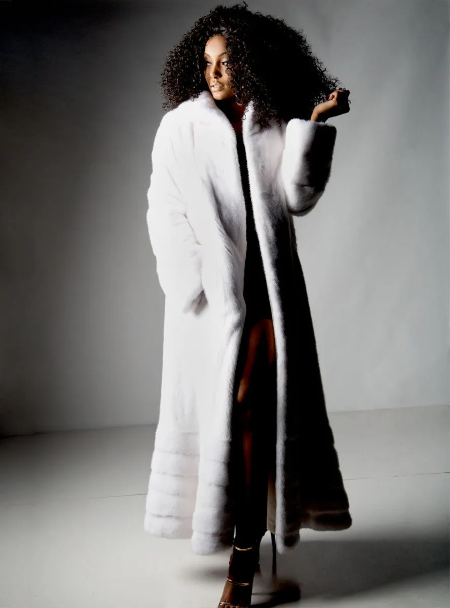 Full Length Mink Fur Swing Coat with Optional Cape