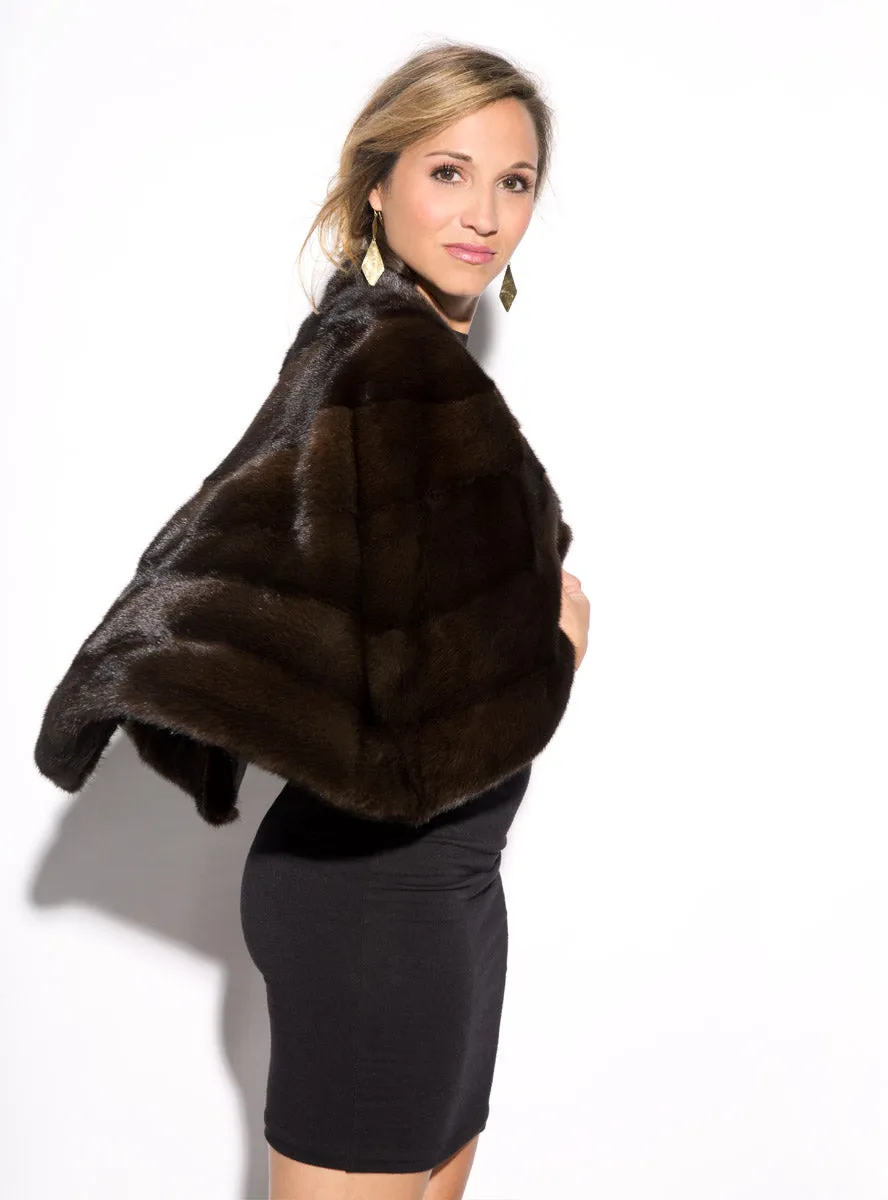 Full Length Mink Fur Swing Coat with Optional Cape