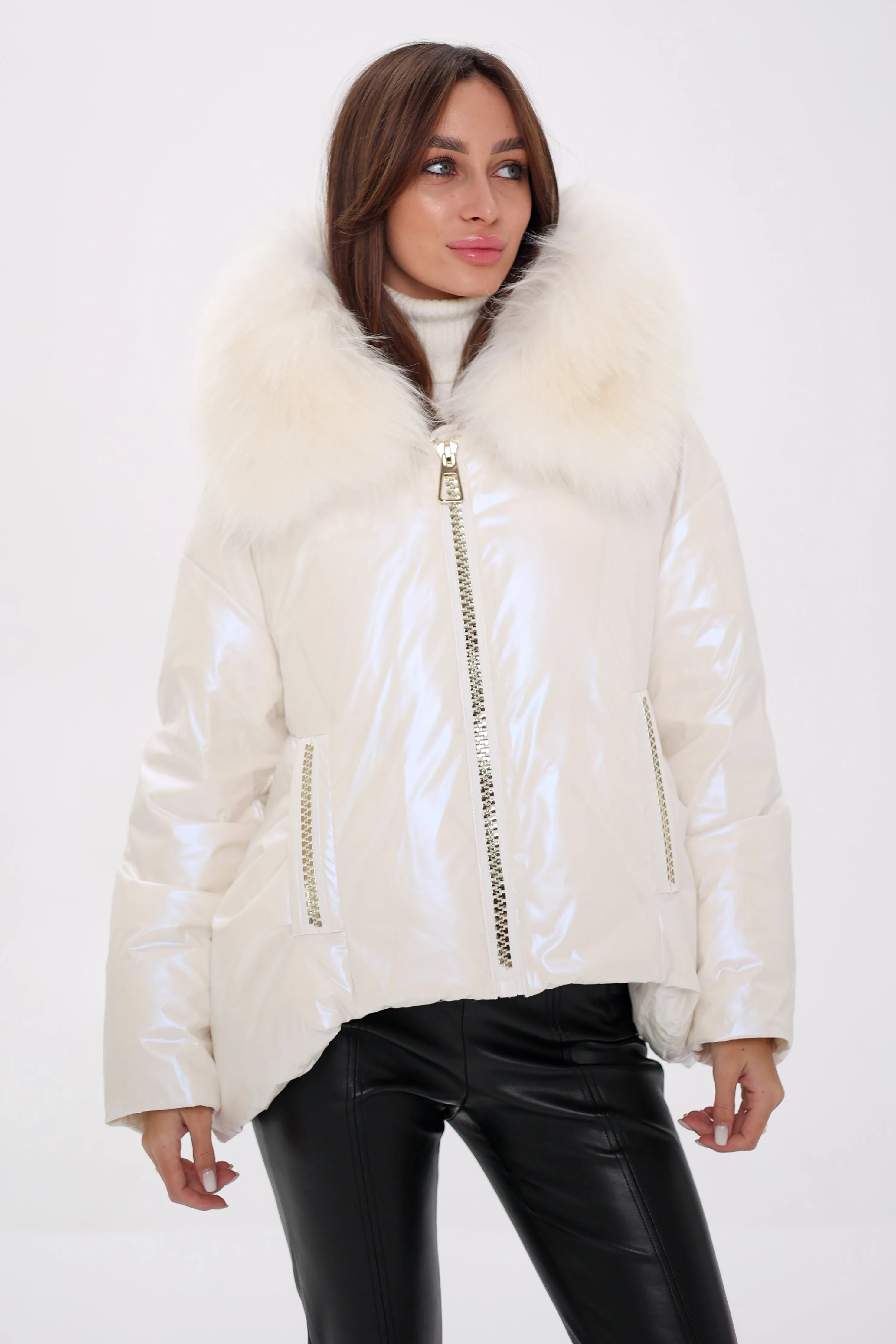 Genuine Arctic Fox Down Fill Jacket