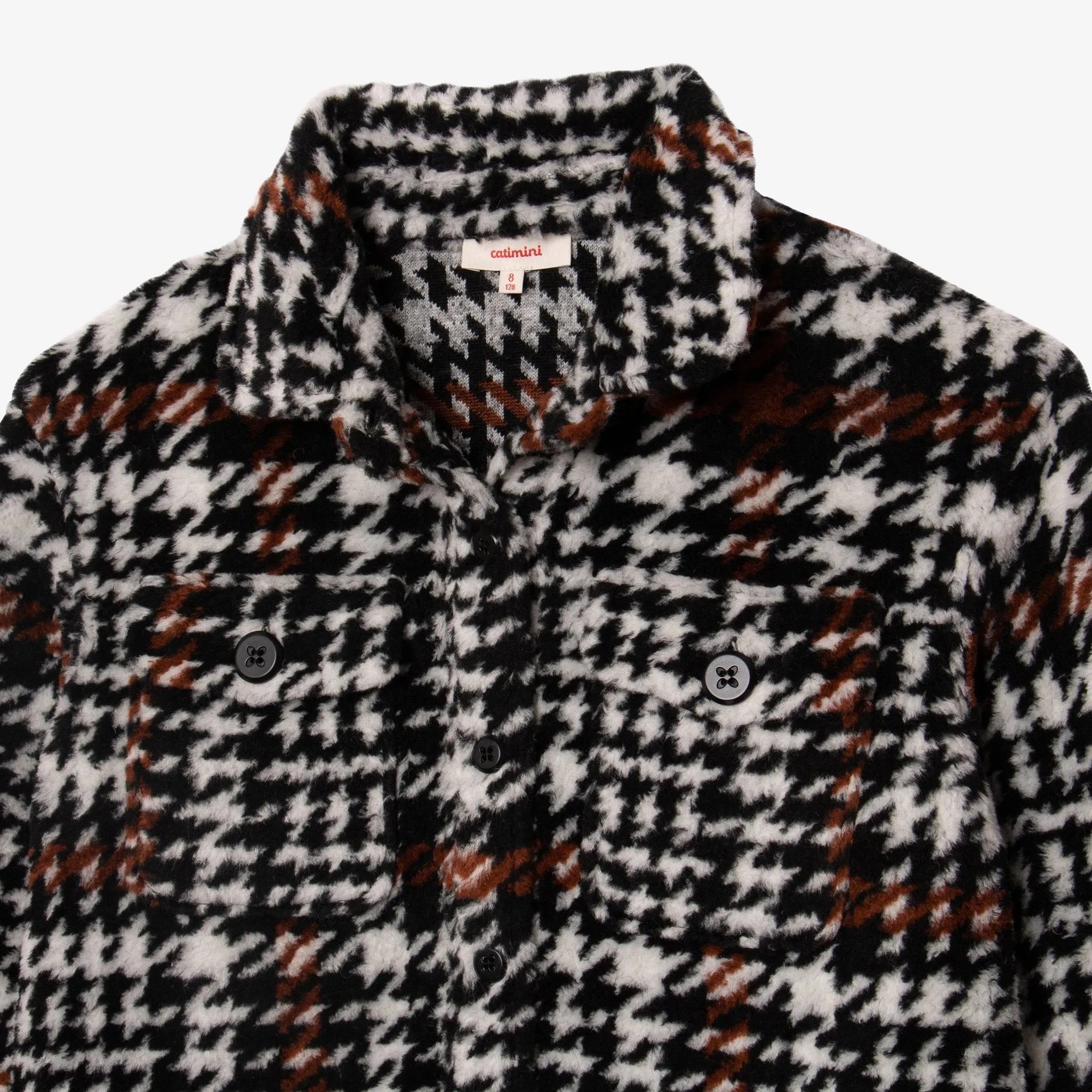 Girl houndstooth overshirt