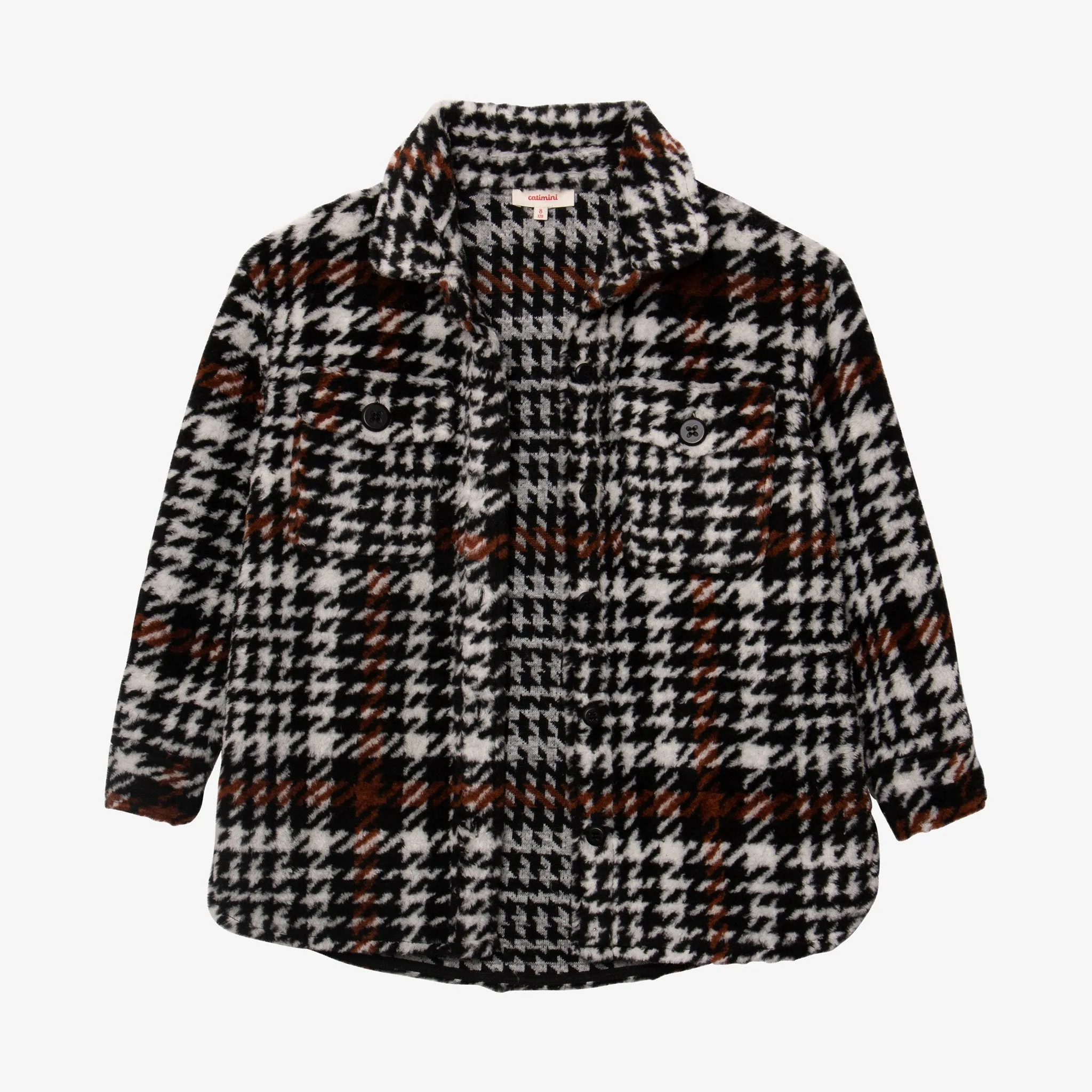 Girl houndstooth overshirt