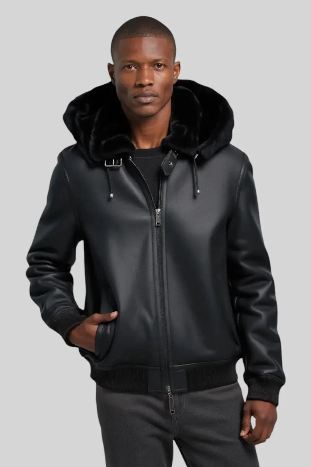 Giuliano Hooded Sheepskin Jacket