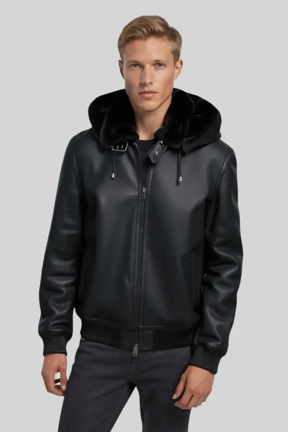 Giuliano Hooded Sheepskin Jacket