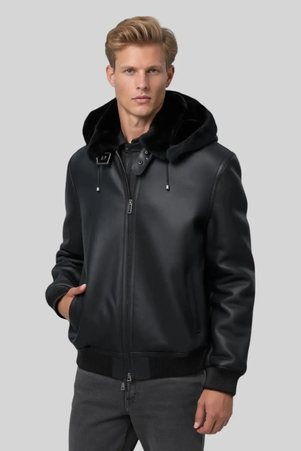 Giuliano Hooded Sheepskin Jacket