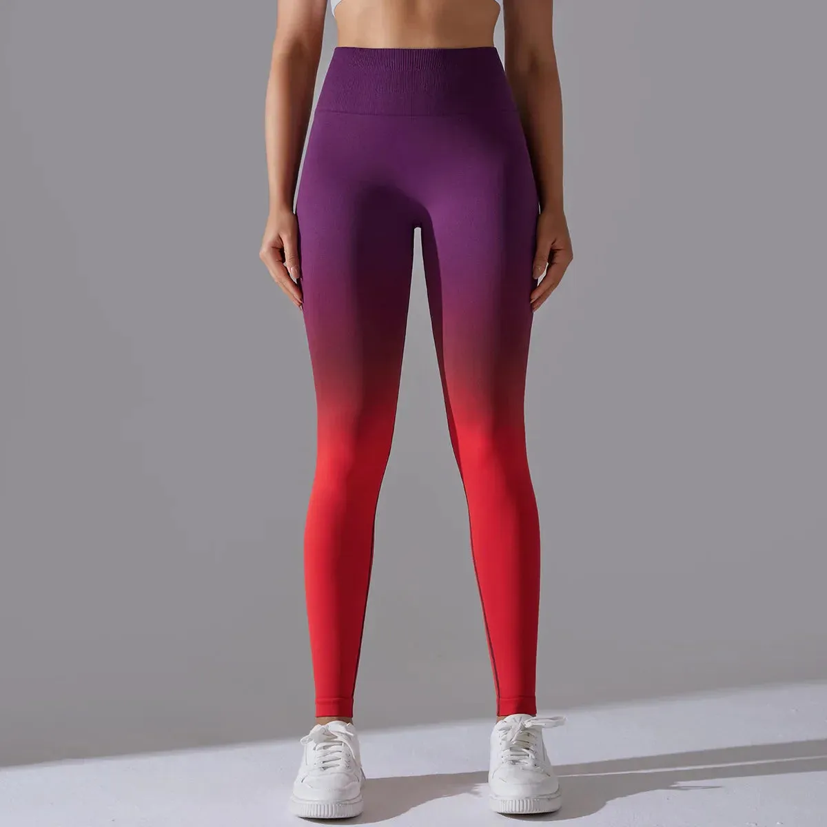 Gradient Seamless High Waist Fitness Cycling Legging