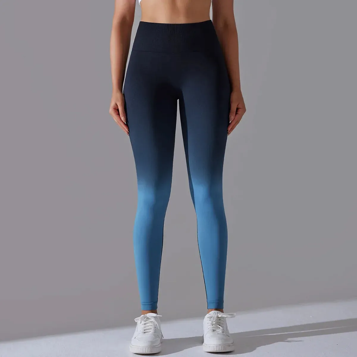 Gradient Seamless High Waist Fitness Cycling Legging