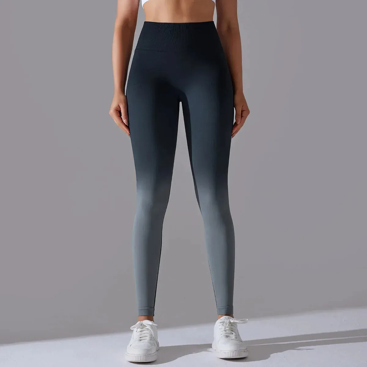 Gradient Seamless High Waist Fitness Cycling Legging