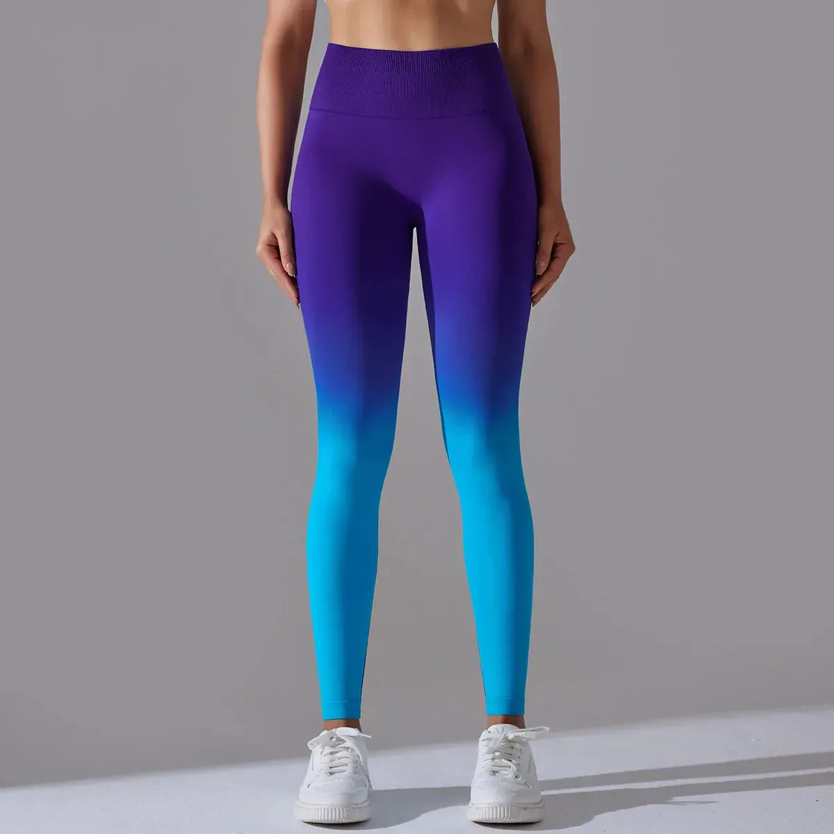 Gradient Seamless High Waist Fitness Cycling Legging