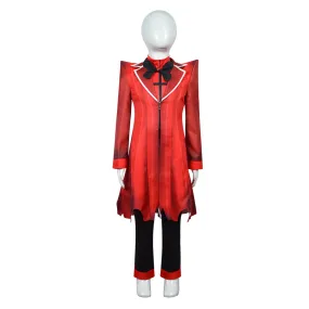 Hazbin Hotel Alastor Kids Children Red Suit Party Carnival Halloween Cosplay Costume