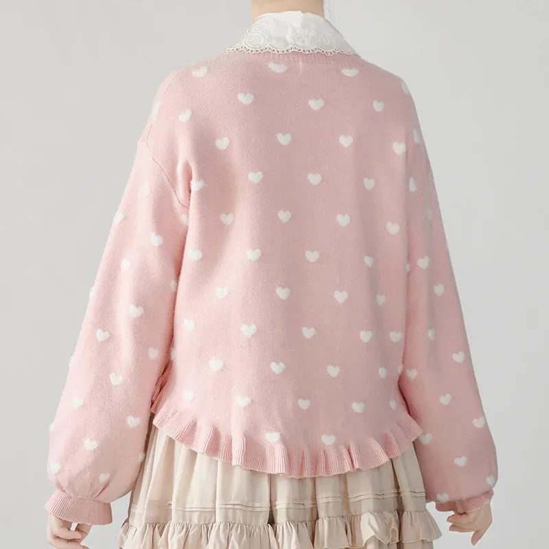 Heart Print Cardigan