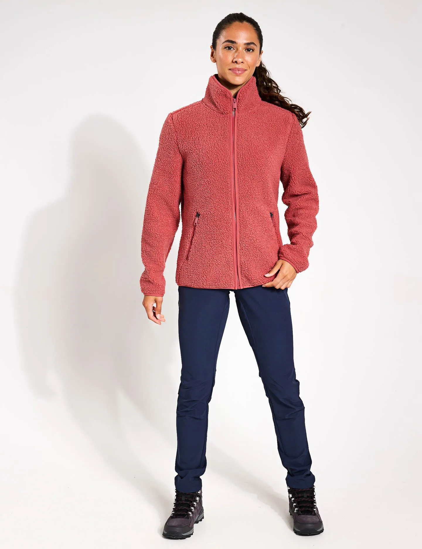 High Curl Jacket - Red Coral