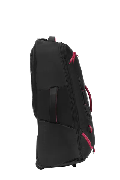 High Sierra - Composite V4 76cm Medium RFID Wheeled Duffle With Backpack Straps - Black/Red