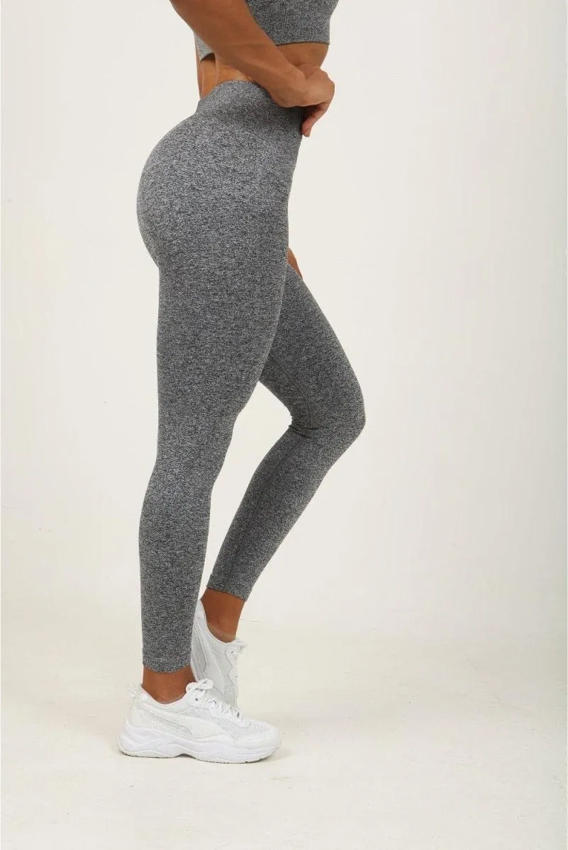 High Waist Leggings - Charcoal Marl