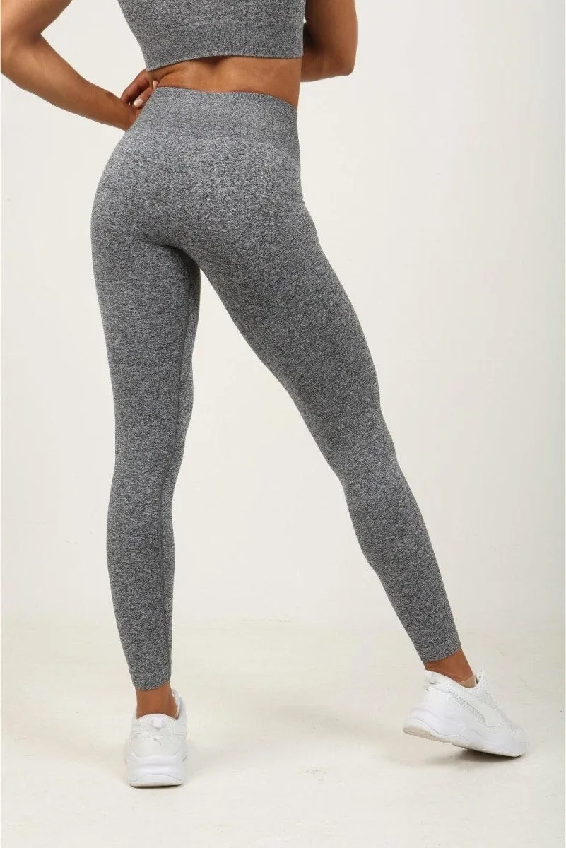 High Waist Leggings - Charcoal Marl