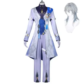 Honkai: Star Rail Sunday White Blue Outfit Party Carnival Halloween Cosplay Costume