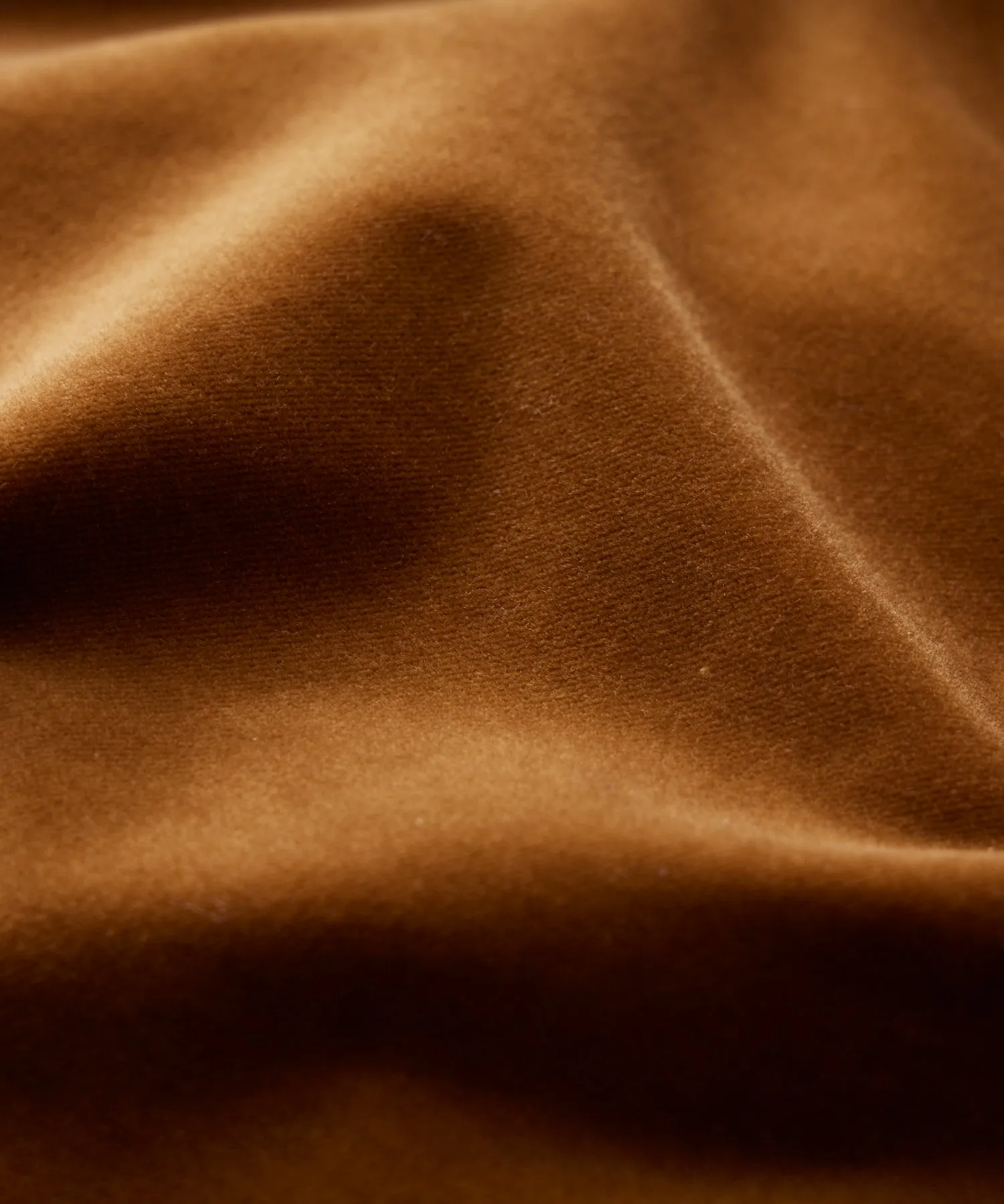 Italian Velvet Tailored Chore Coat in Caramel