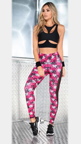 Jcross High Waisted Workout Colombian Leggings With Mesh  (REF-445)