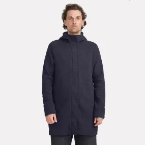 Jerker Wind Proof Flat Knitted Raglan Sleeve Coat / Navy