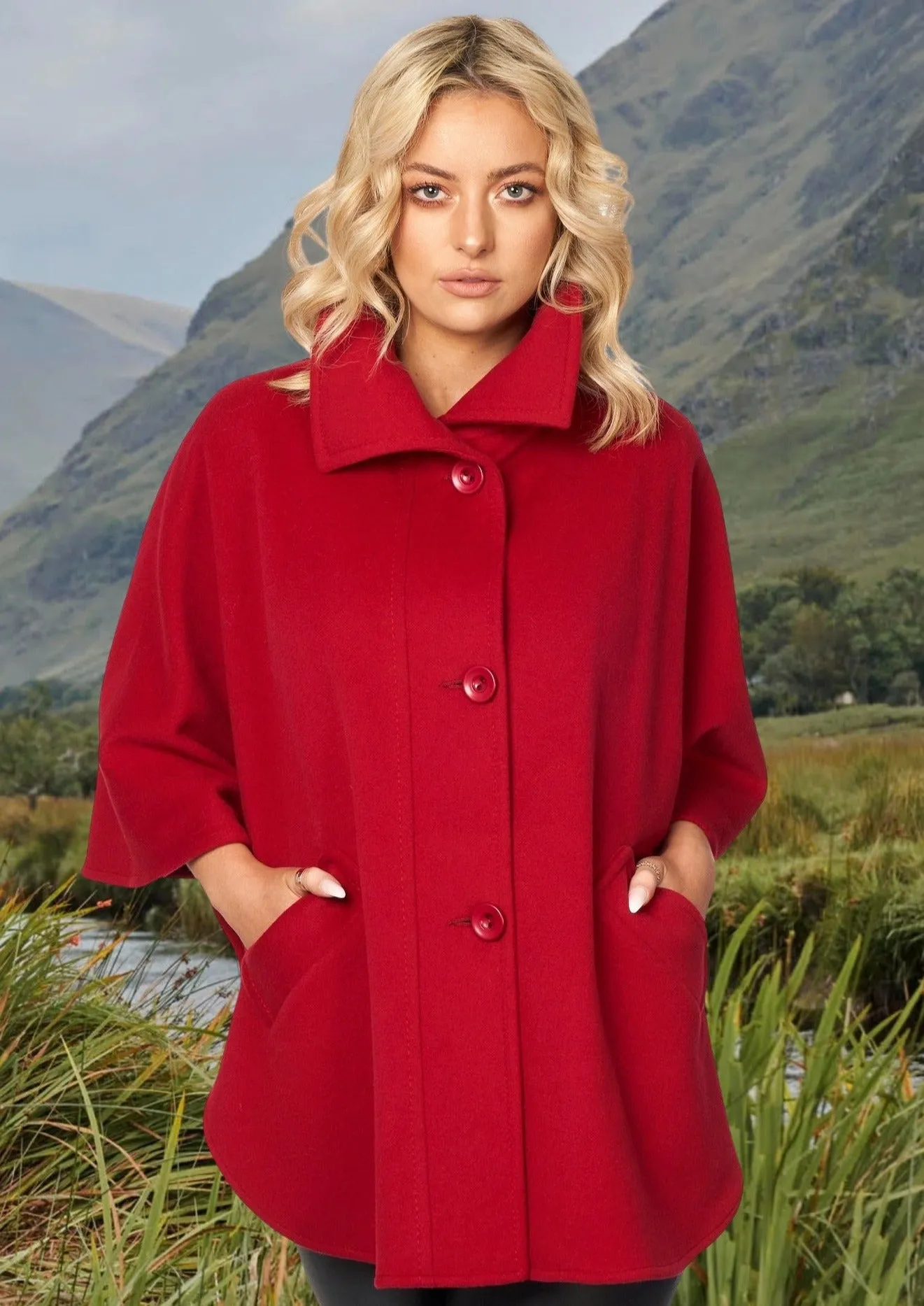 Jimmy Hourihan Red Hip Length Coat