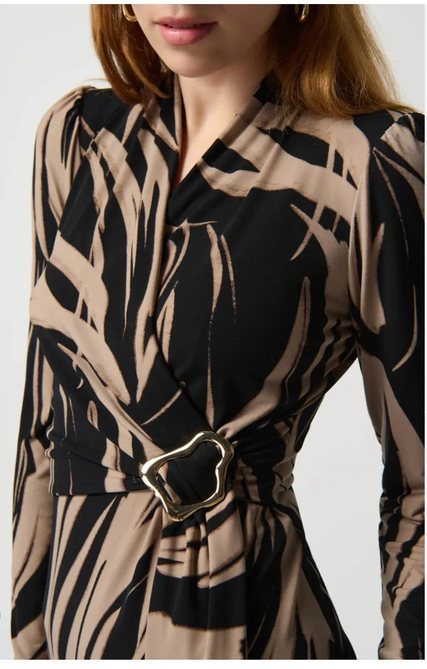 Joseph Ribkoff long sleeve abstract print Dress