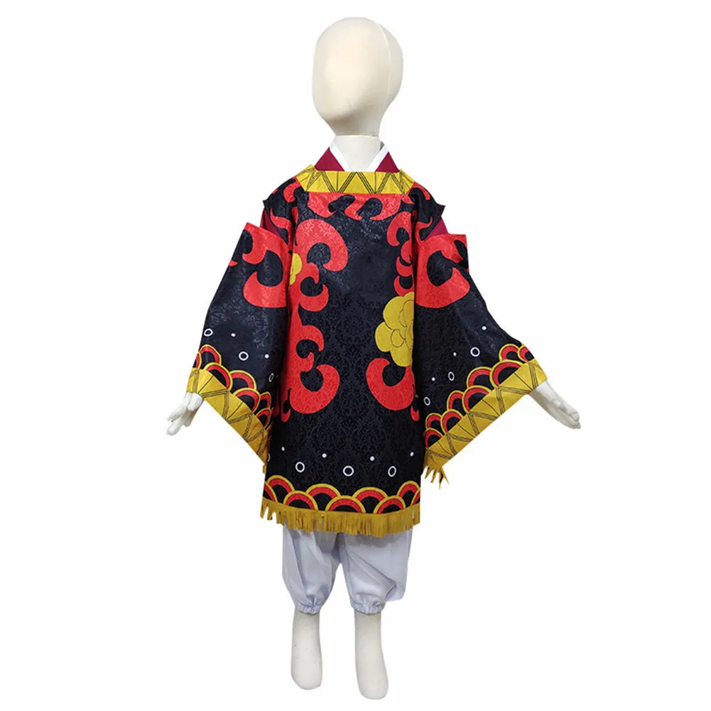 Kamado Tanjuurou Kids Kimono Outfits Halloween Carnival Costume Cosplay Costume