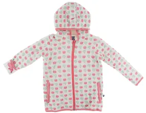 KicKee Pants Natural Apples / Natural Farm Animals Quilted Jacket w/Sherpa Lined Hood