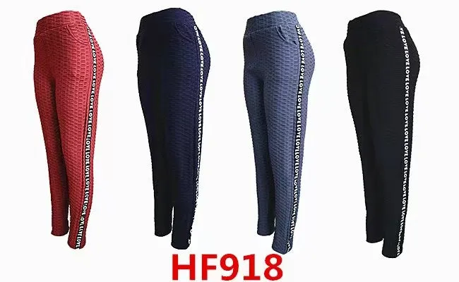 Lady Girl Winter Warm Solid Pants Leggings Textured Fur Lining HF918