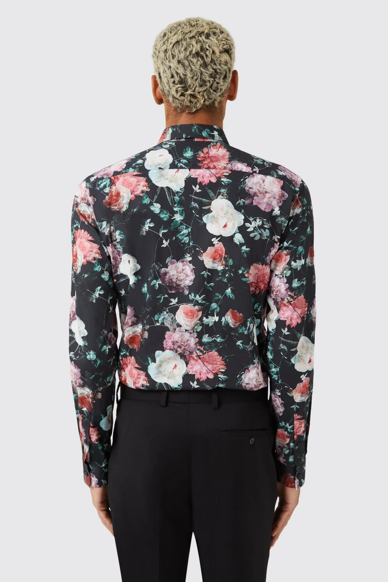 Lars Navy Floral Shirt