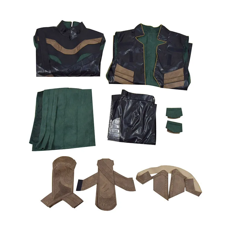 Loki Season 1 Loki Cosplay Marvel Loki 2021 Costume Battle Armor Outfit With Cloak