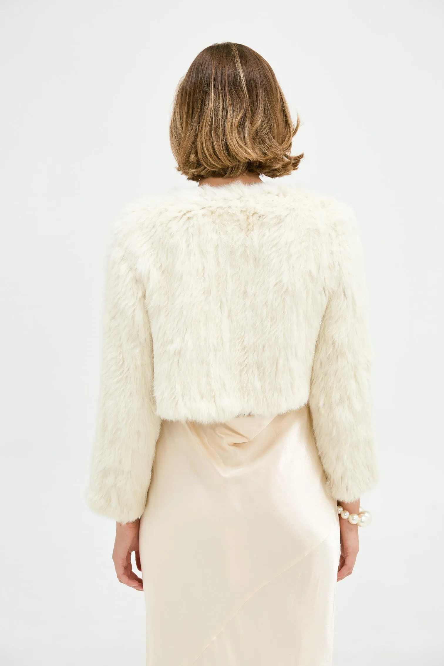 Lola Crop Jacket - Ivory