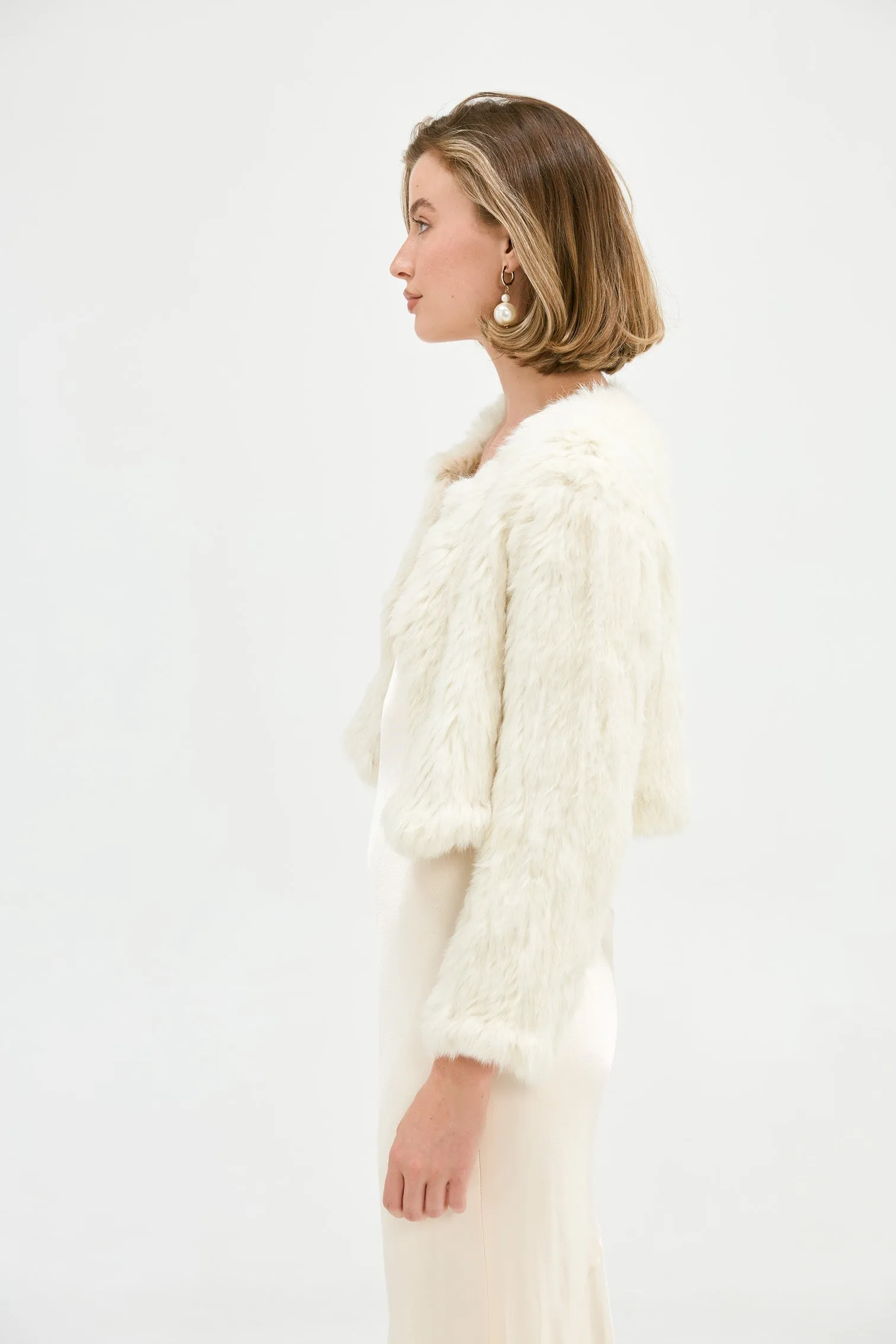 Lola Crop Jacket - Ivory