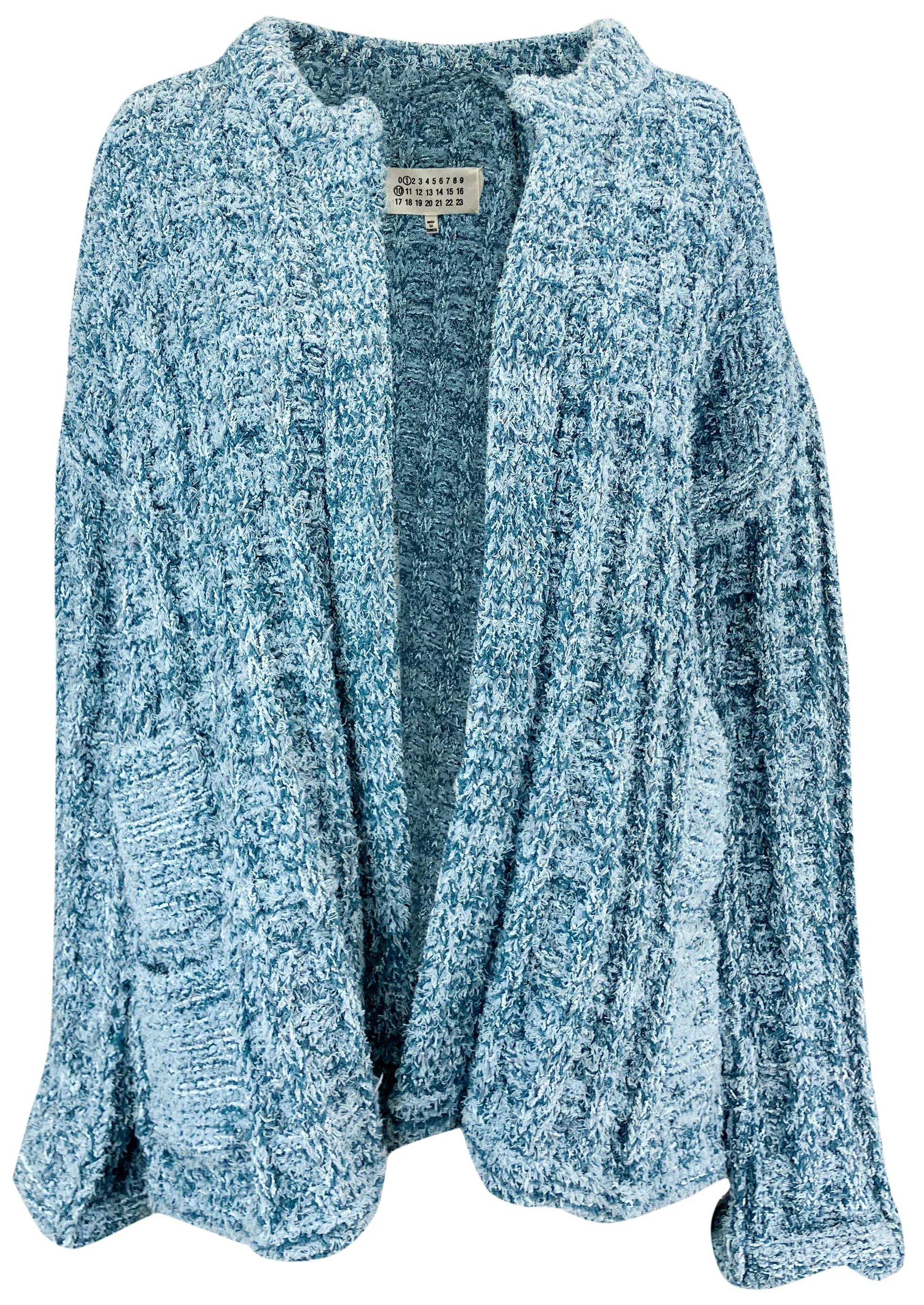 Maison Margiela Open Front Cardigan in Light Blue