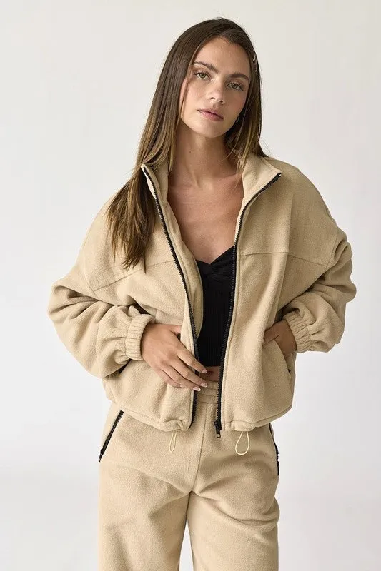 Maya Tan Fleece Jacket