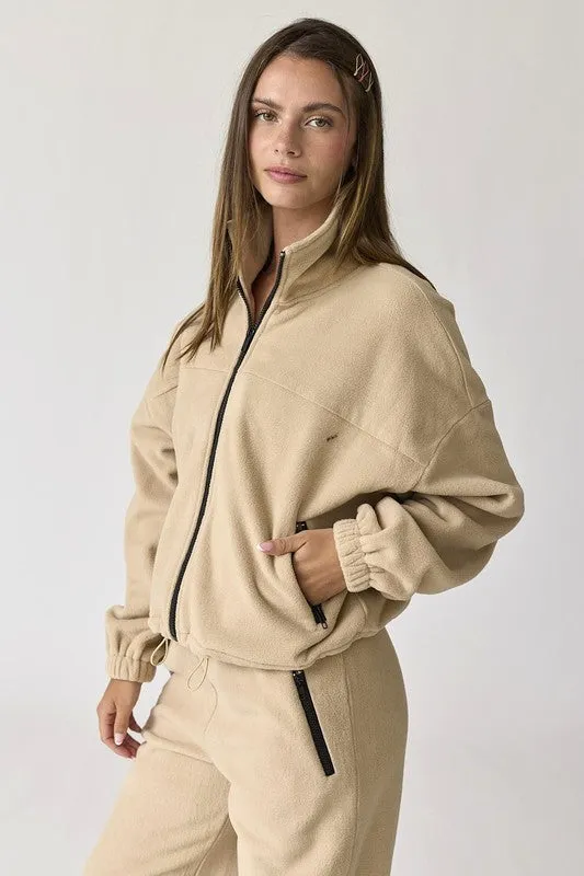 Maya Tan Fleece Jacket