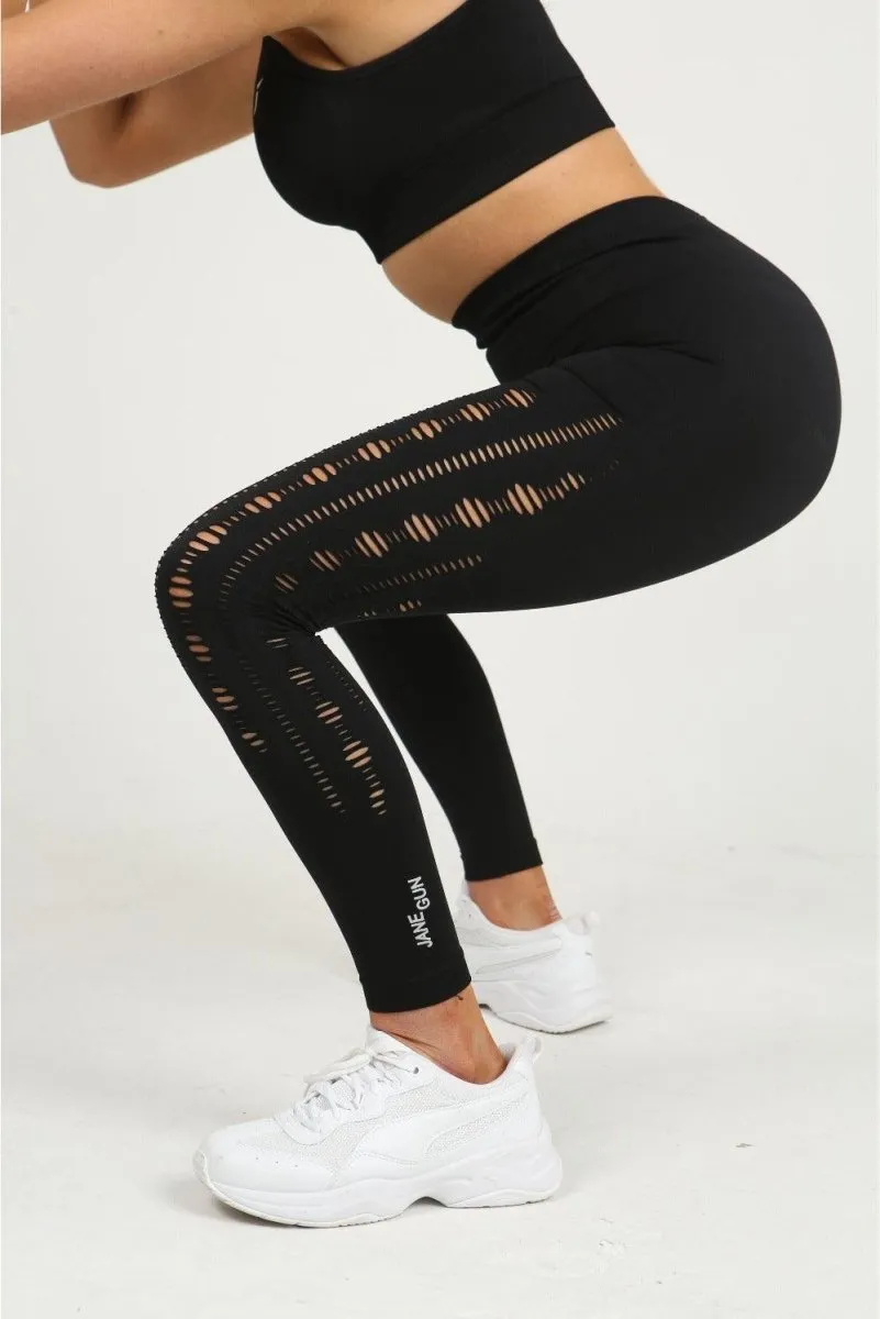 Mesh Leggings - Black