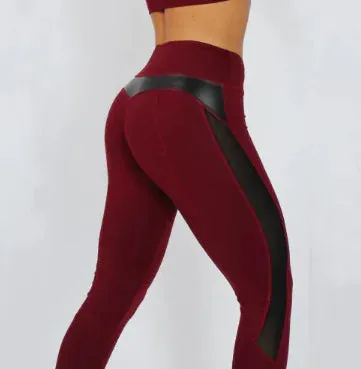 Mesh Splice Fitness Leggings