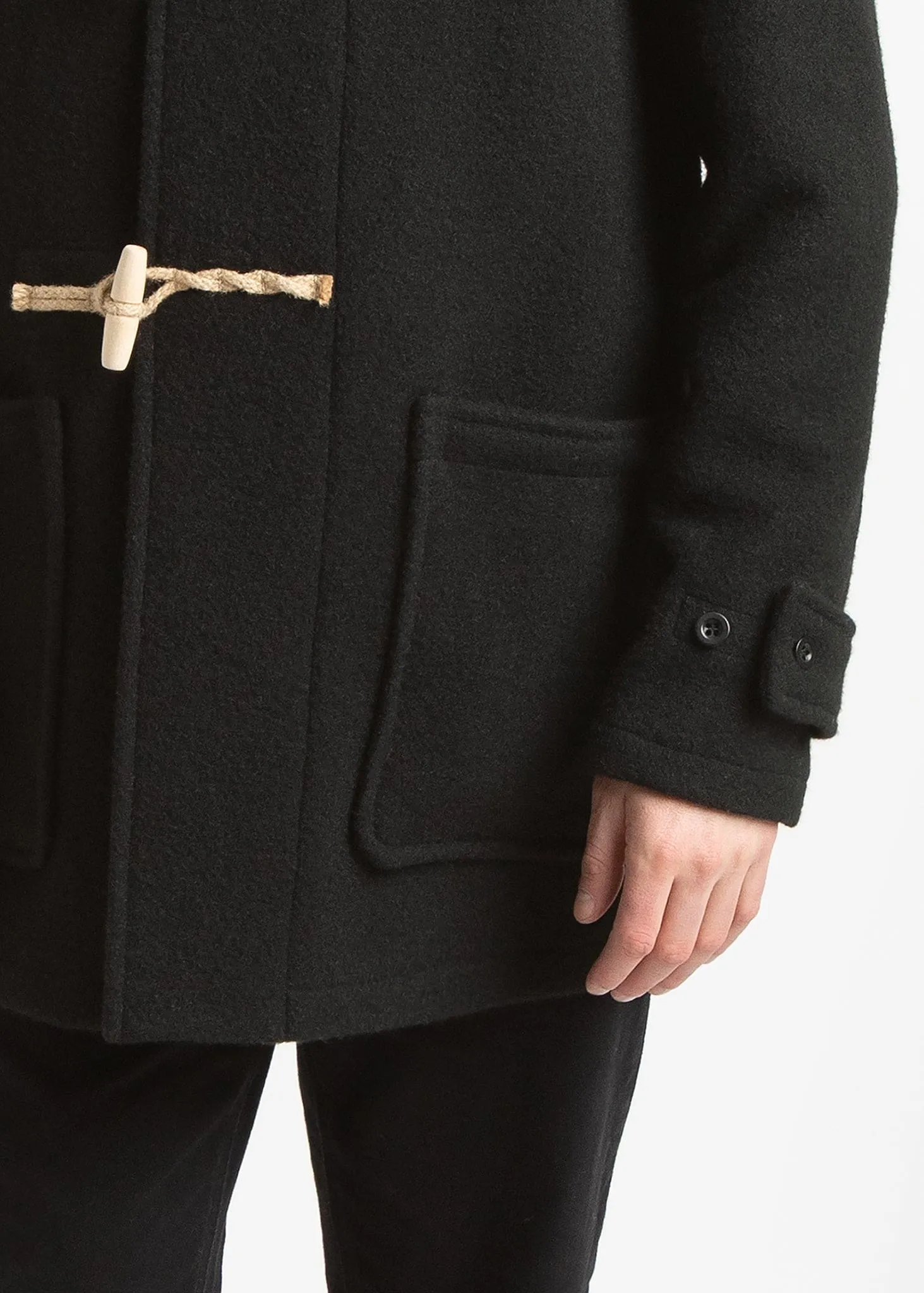 Mid Monty Duffle Coat Black