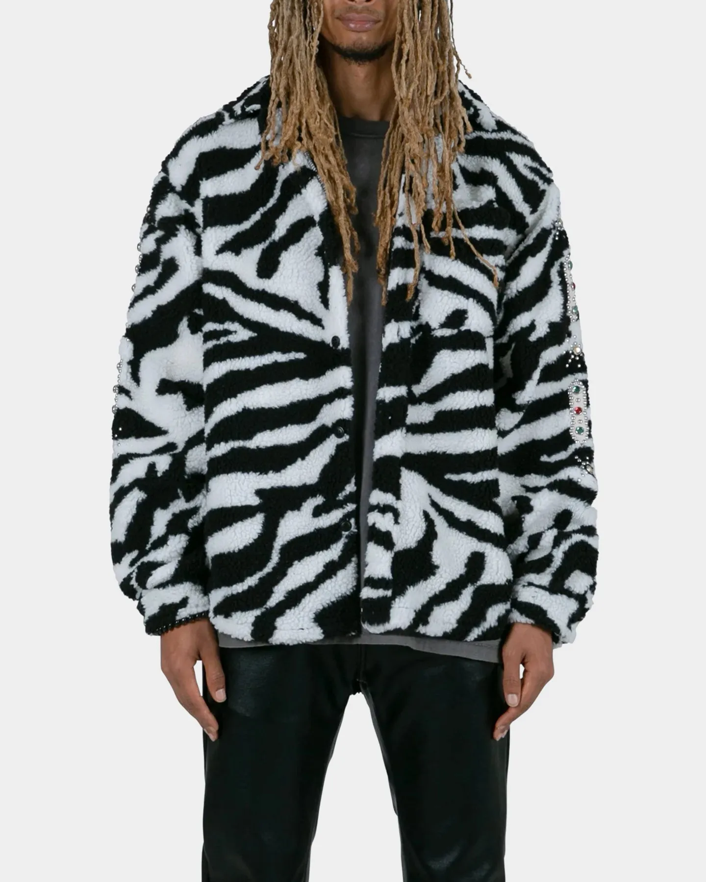 MNML Zebra Sherpa Jacket Black/White