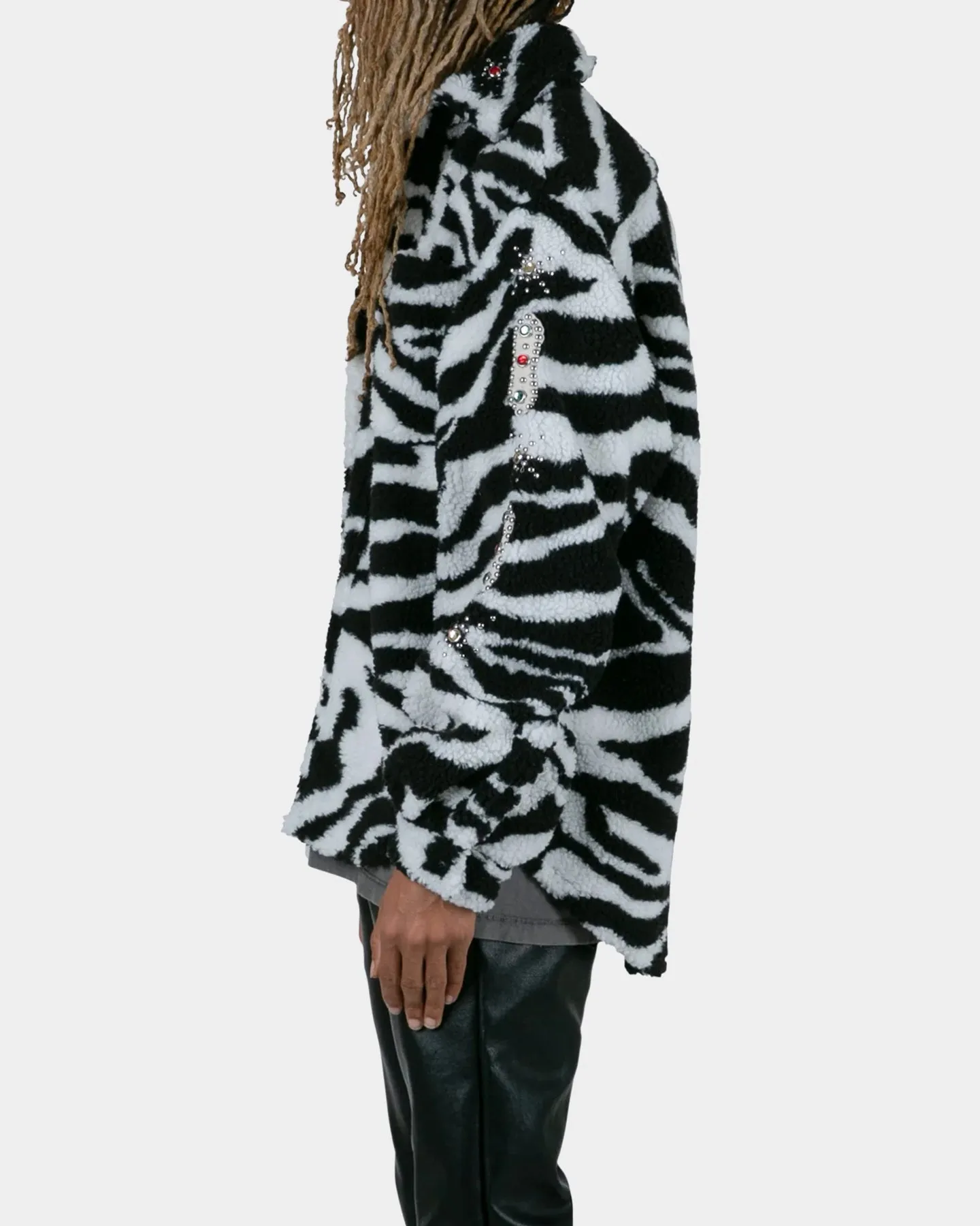 MNML Zebra Sherpa Jacket Black/White