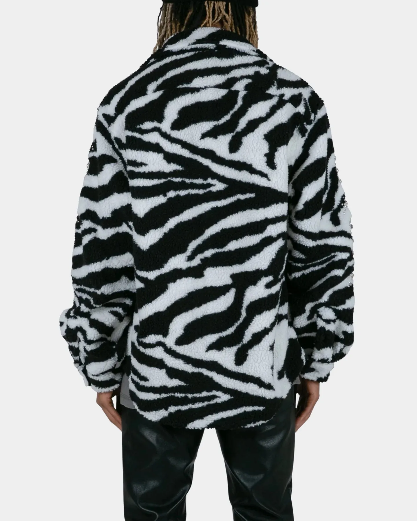 MNML Zebra Sherpa Jacket Black/White