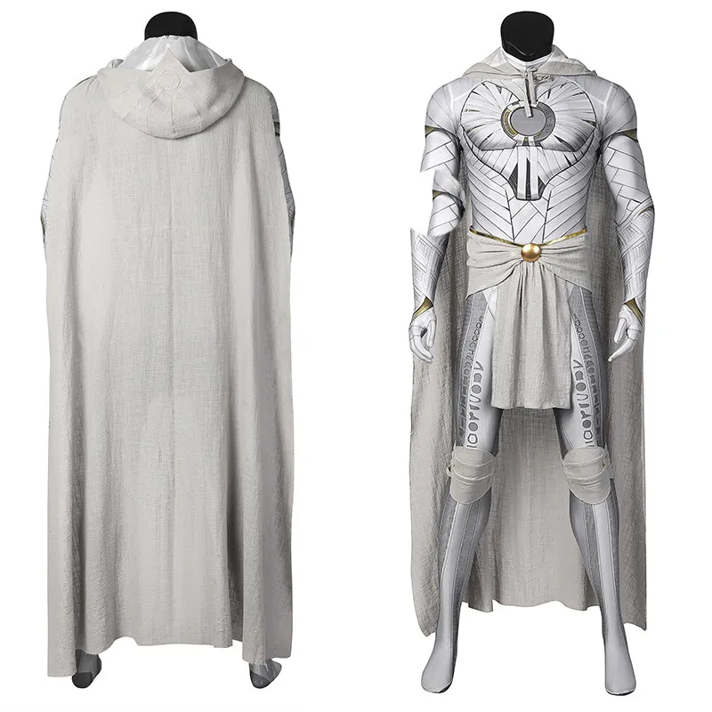 Moon Knight Cosplay Costumes Marc Spector Bodysuit Halloween Outfit With Cloak